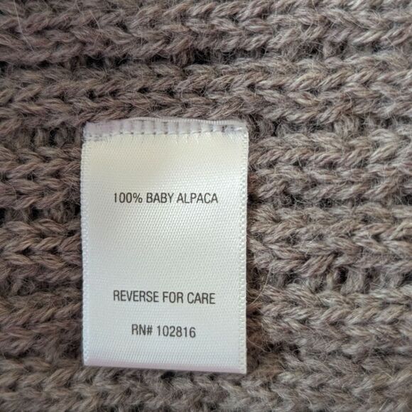 Garnet Hill Baby Alpaca Open Front Sweater Lagenlook Preppy Quiet Luxury M - Picture 9 of 10